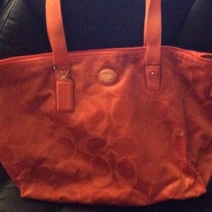 Orange Coach Bag